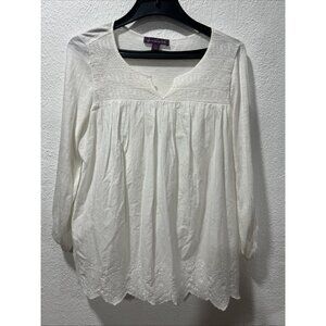 Gloria Vanderbilt Summer Tops for Women Woven Blouses with Roll Tab sleeves L